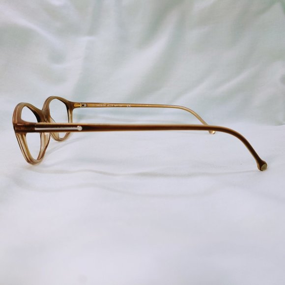 FACE STOCKHOLM Eyeglass Frames 1300 GLOW Full Plastic Rim Brown Tan Beige - Picture 3 of 11